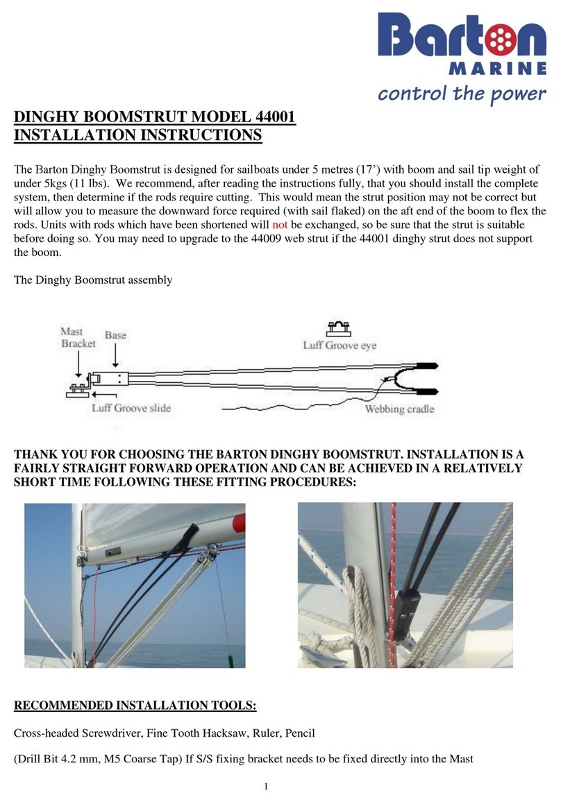 Barton DINGHY BOOMSTRUT installation instructions