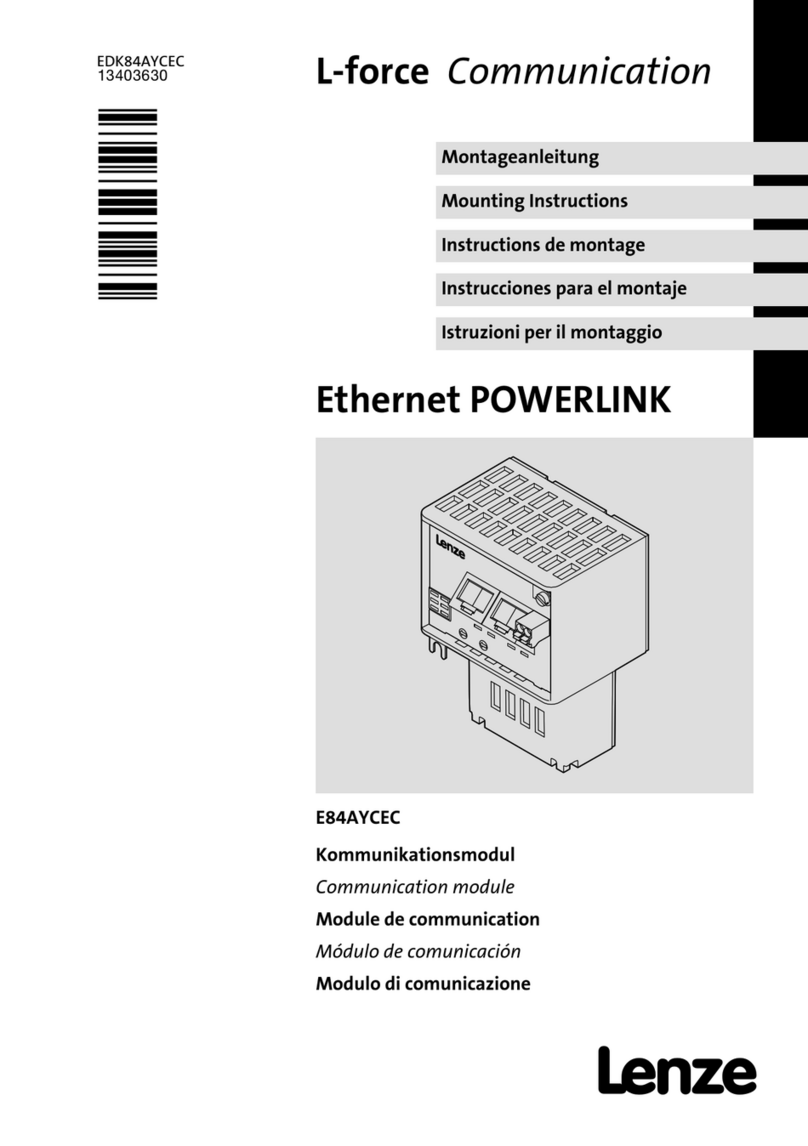 Lenze E84AYCEC Mounting instructions