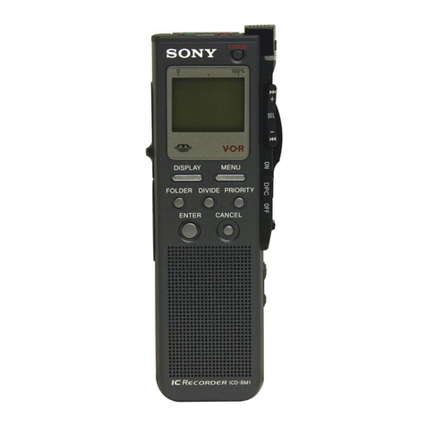 Sony ICDBM1 - Memory Stick Media Digital Voice... User manual
