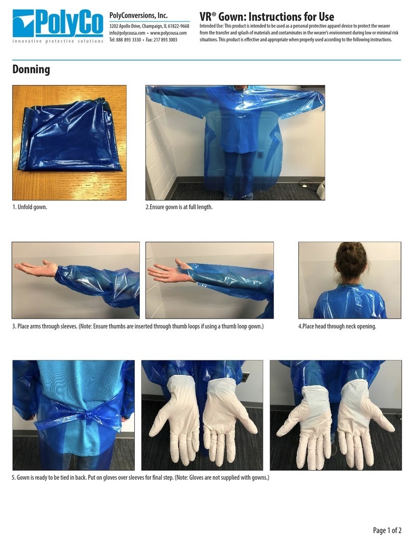 Polyco VR Gown Instructions for use
