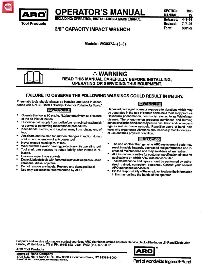 ARO WGO37A Series Operator's manual