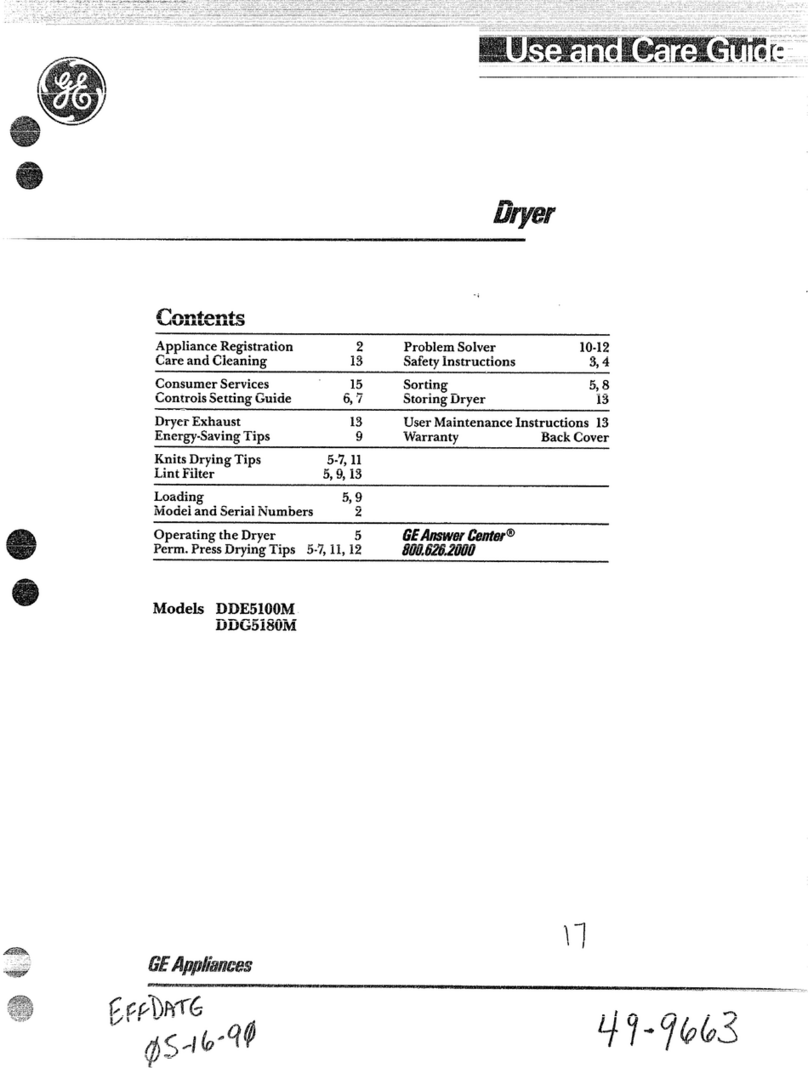 GE DDE5100M User manual