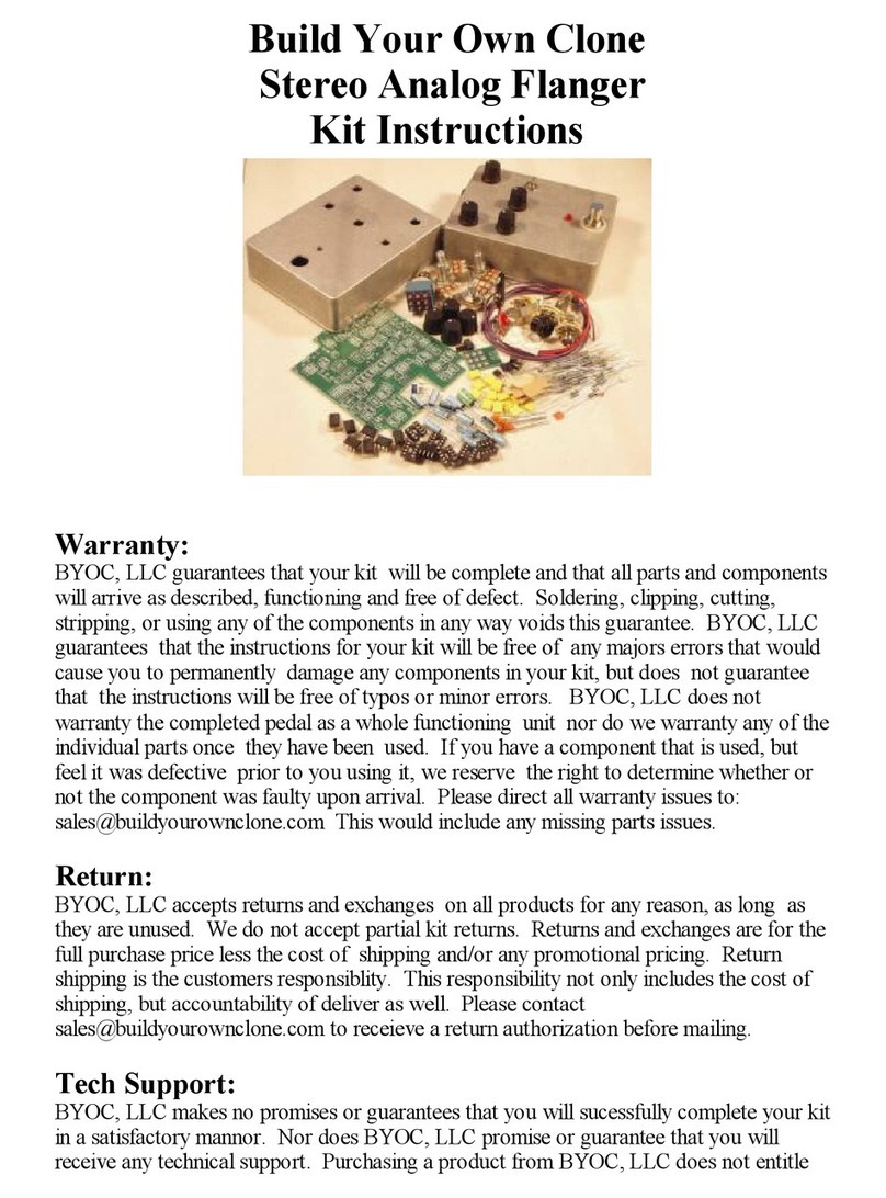 BYOC Stereo Analog Flanger User manual