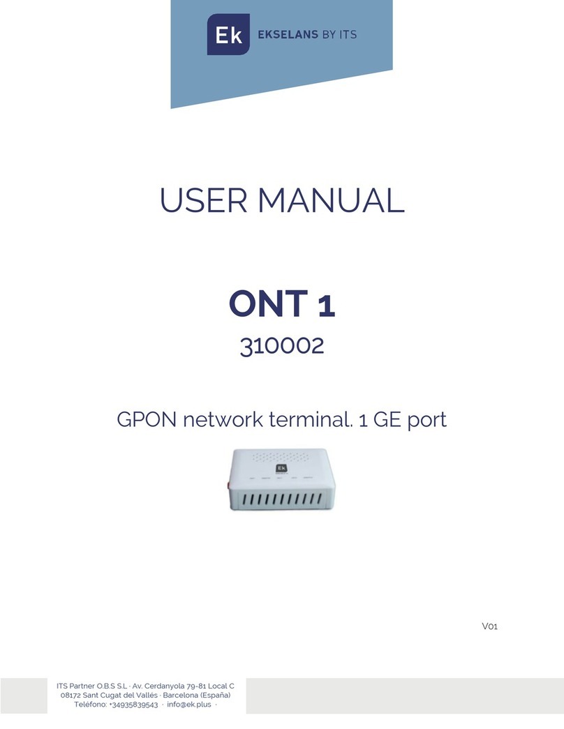 ITS Telecom EKSELANS ONT 1 user manual