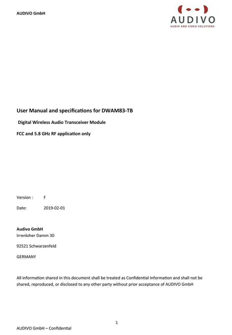 Audivox DWAM83-TB User manual and specifications Audivox DWAM83-TB User manual and specifications