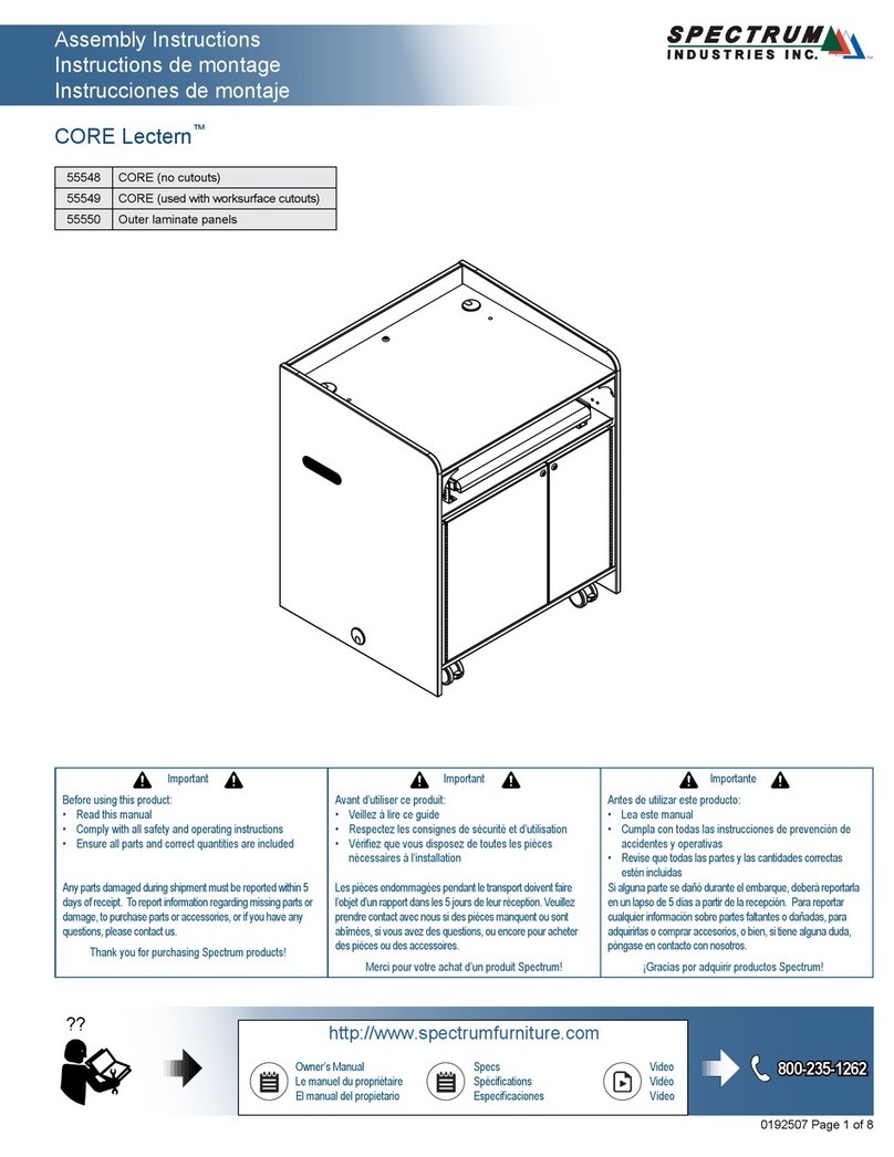 Spectrum CORE Lectern 55548 User manual