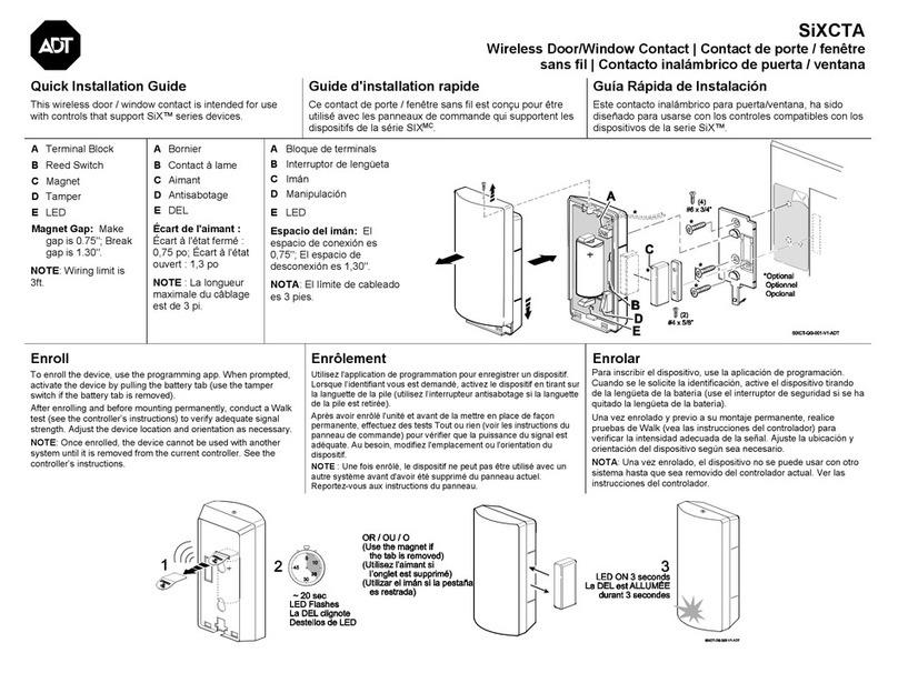 ADT SiXCTA Quick installation guide