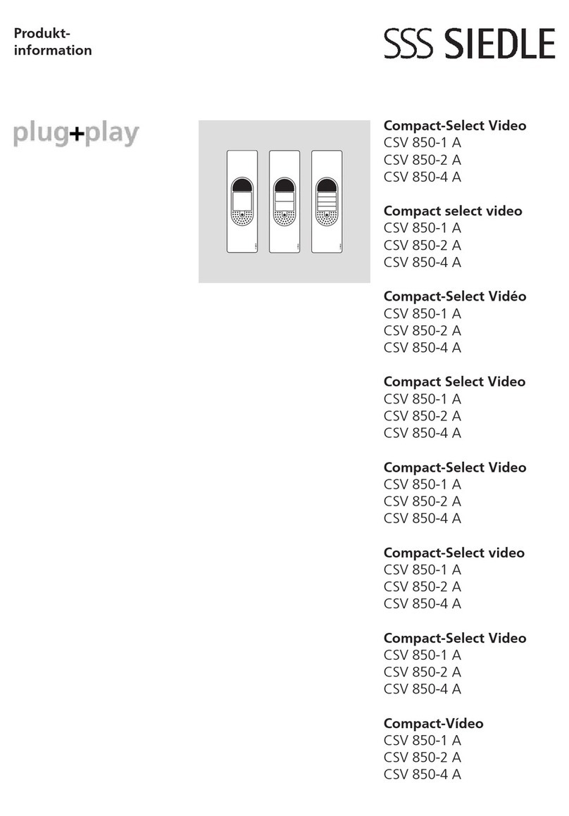 SSS Siedle CSV 850-1 A User manual