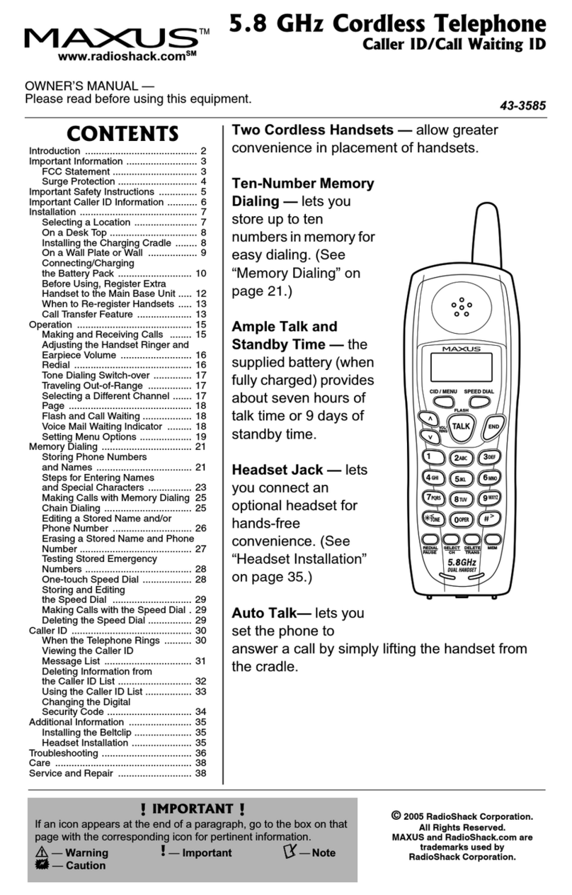 Maxus 43-3585 owner's manual