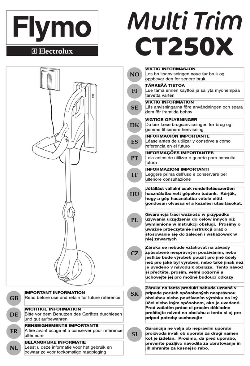 Electrolux Flymo Multi-Trim CT250X Important information
