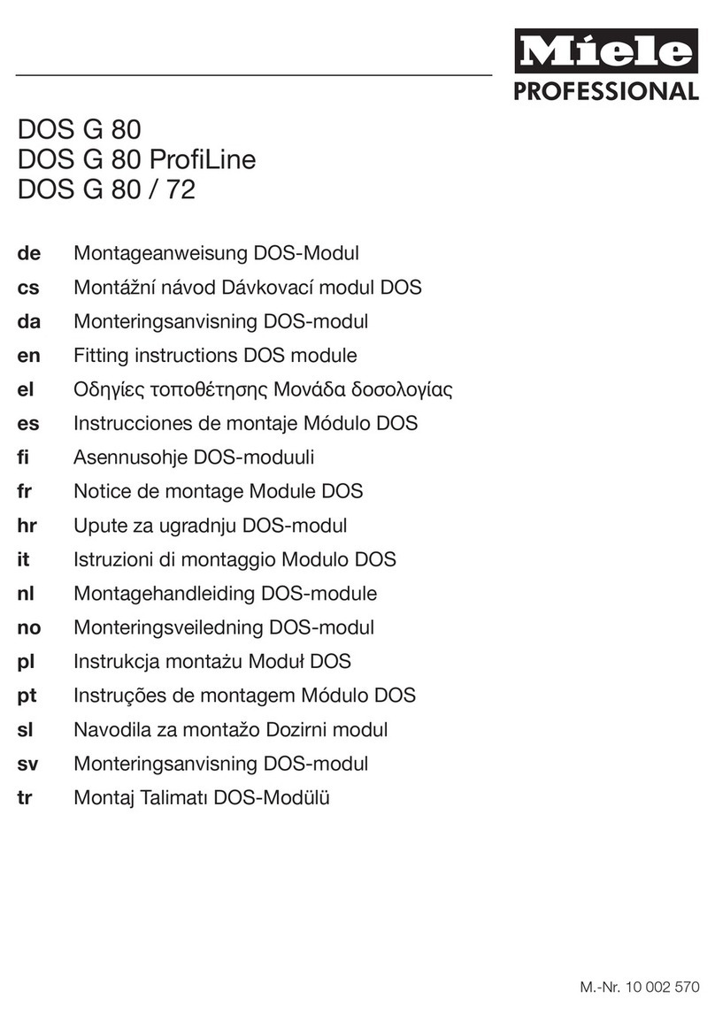 Miele DOS G 80 User manual