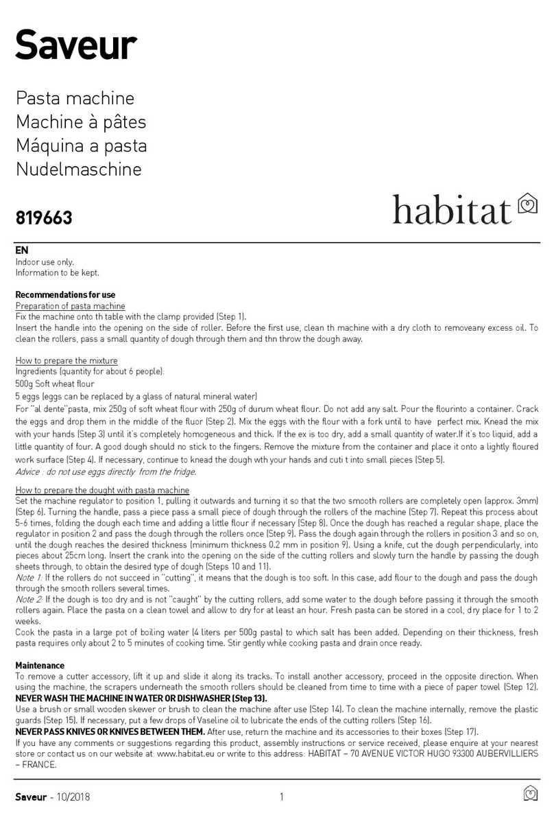 Habitat Saveur manual