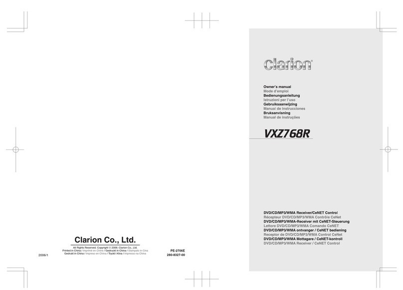 Clarion VXZ768R User manual