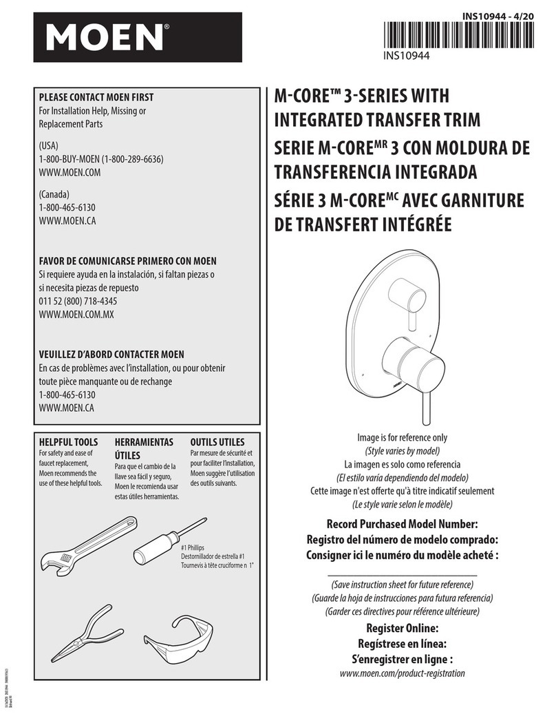 Moen M-CORE 3 Series User manual