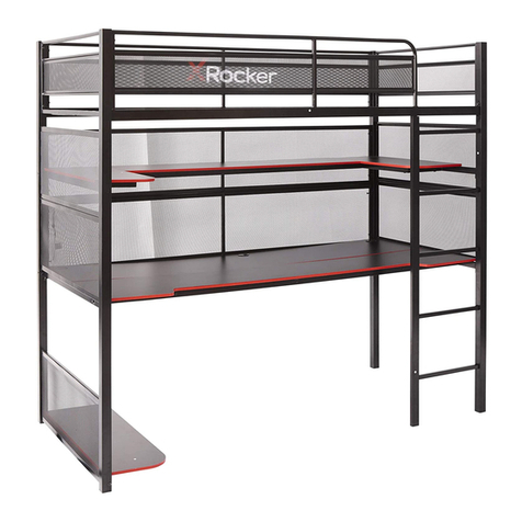XROCKER GAMING BUNK BED 7118801 User manual