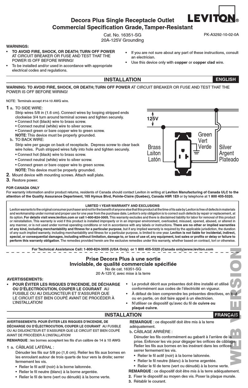 Leviton 16351-SG Installation