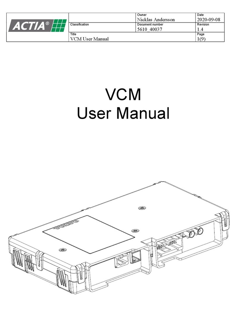 Actia VCM user manual