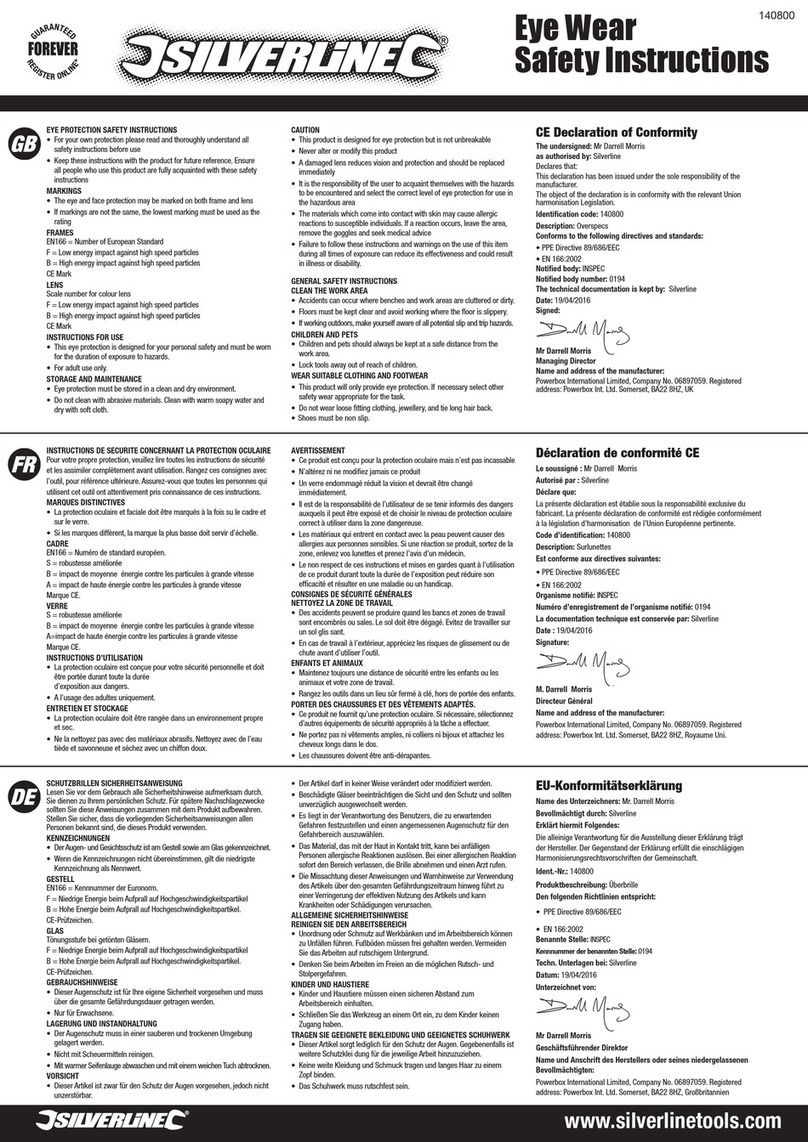 Silverline 140800 Installation instructions