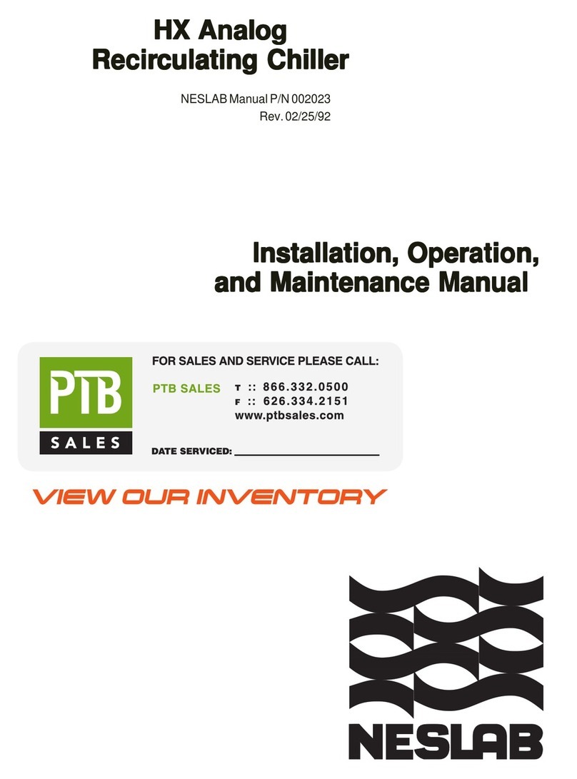 Neslab HX Series Installation, operation and maintenance manual