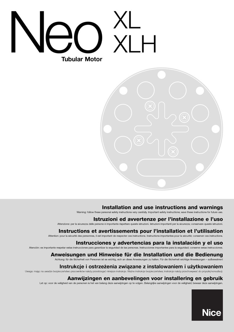 Nice Neo XL Product manual