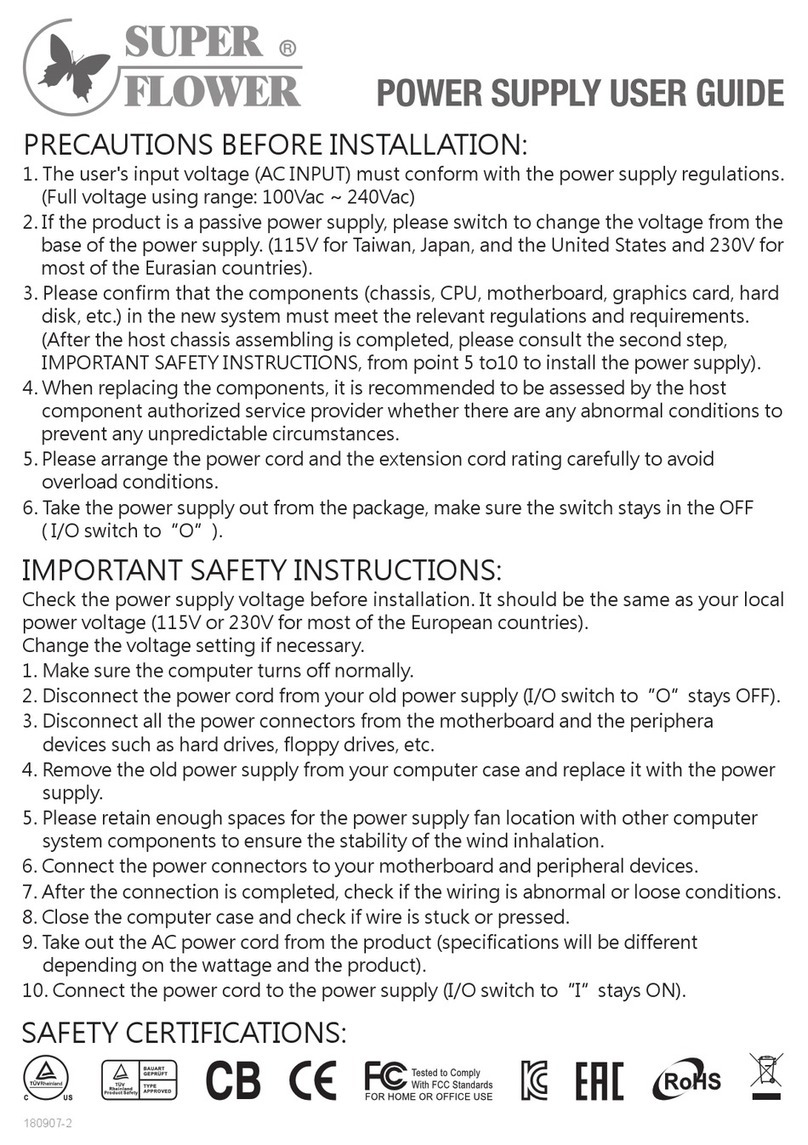 Super Flower POWER SUPPLY user guide