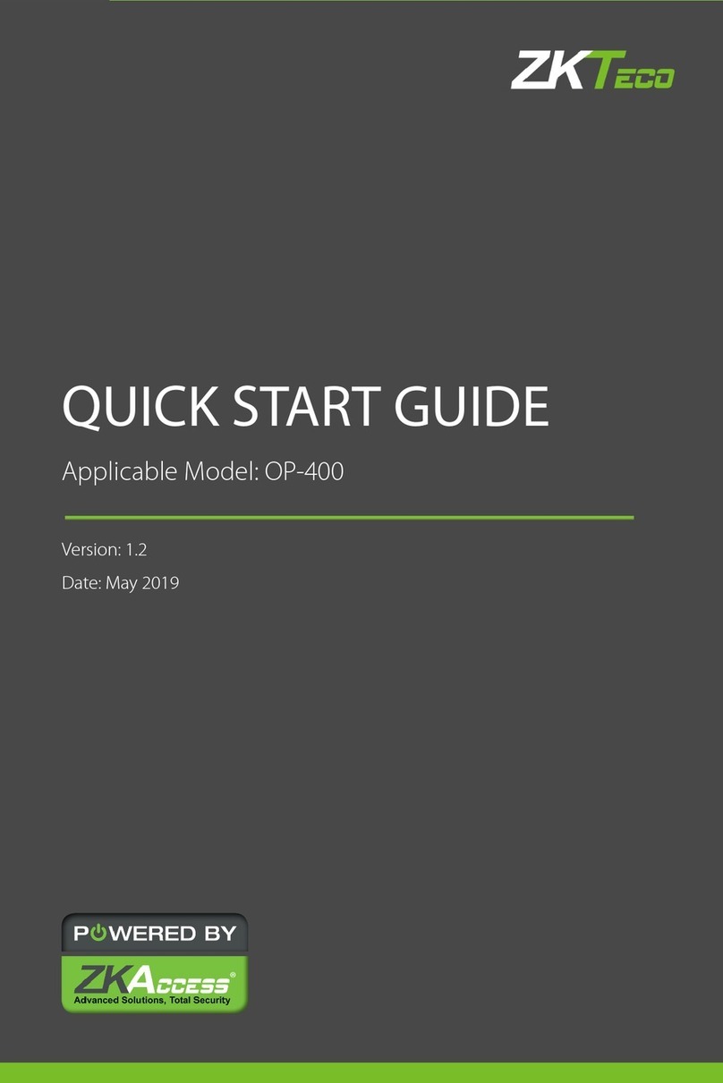 ZKTeco OP-400 quick start guide