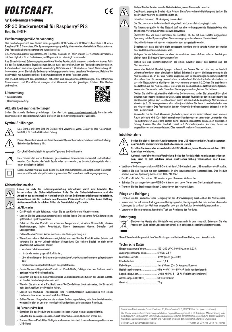 VOLTCRAFT 1462834 User manual