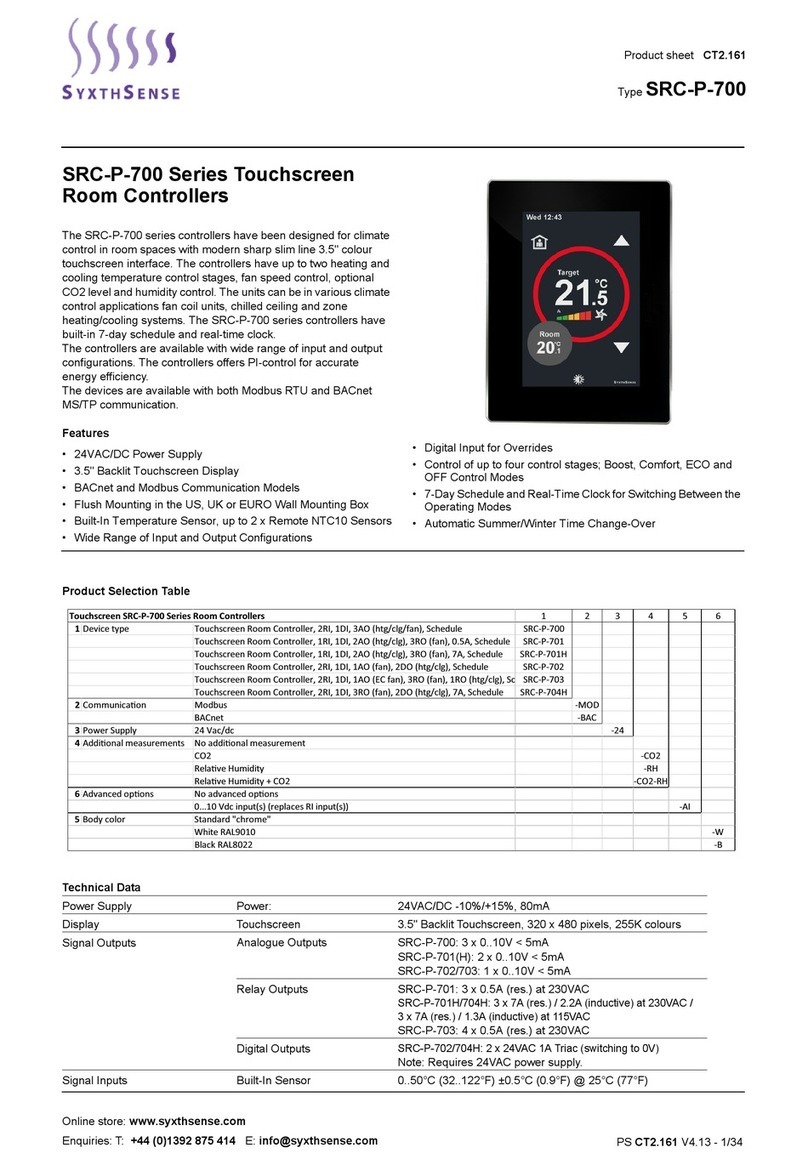 SyxthSense SRC-P-700 Series Instruction manual