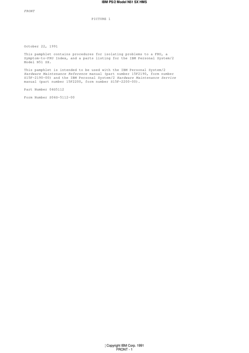 IBM PS/2 N51 SX HMR Hardware maintenance service