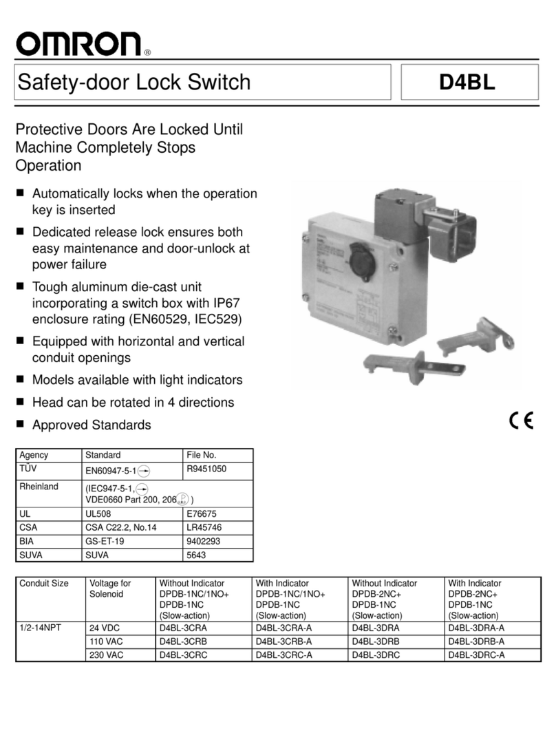 Omron D4BL - User manual