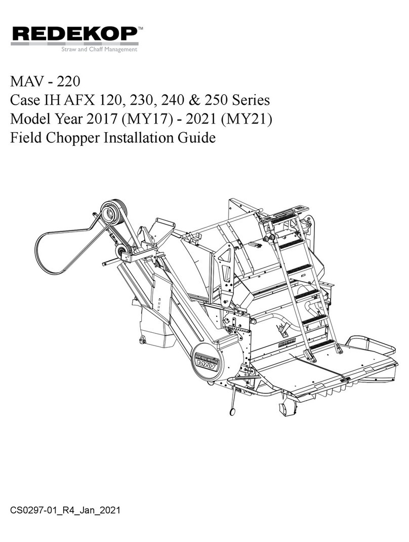 REDEKOP MAV - 220 installation guide