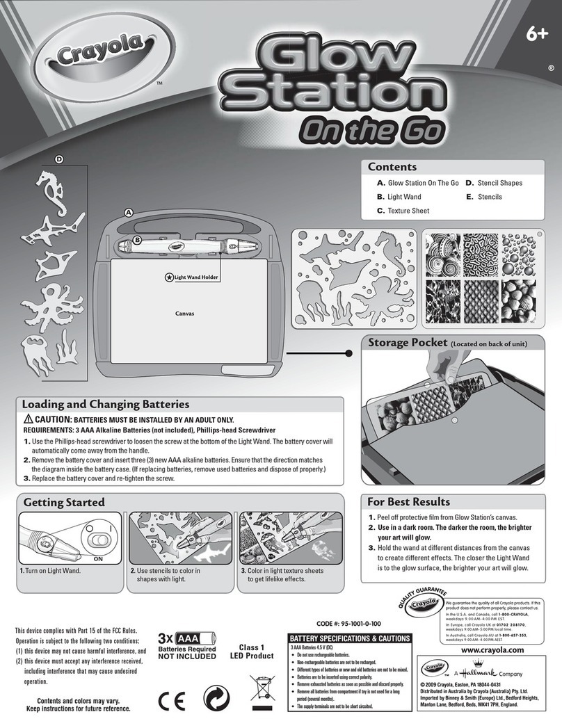 Crayola Glow Station On the Go quick guide