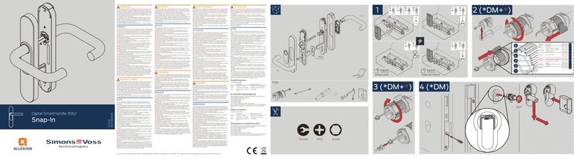 Simons Voss Technologies SmartHandle 3062Snap-In instructions Simons Voss Technologies SmartHandle 3062Snap-In instructions