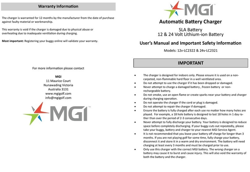 MGI 12v-LC2322 Users manual and important safety information