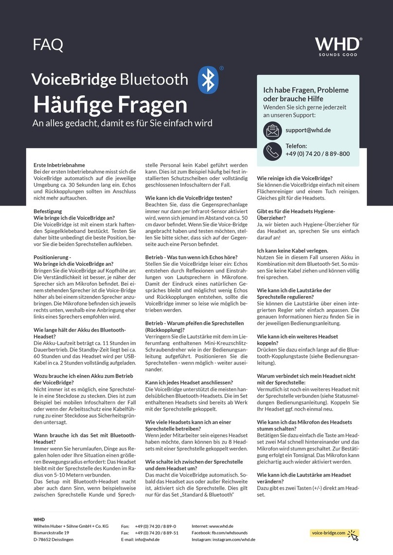 WHD VoiceBridge Frequently asked questions