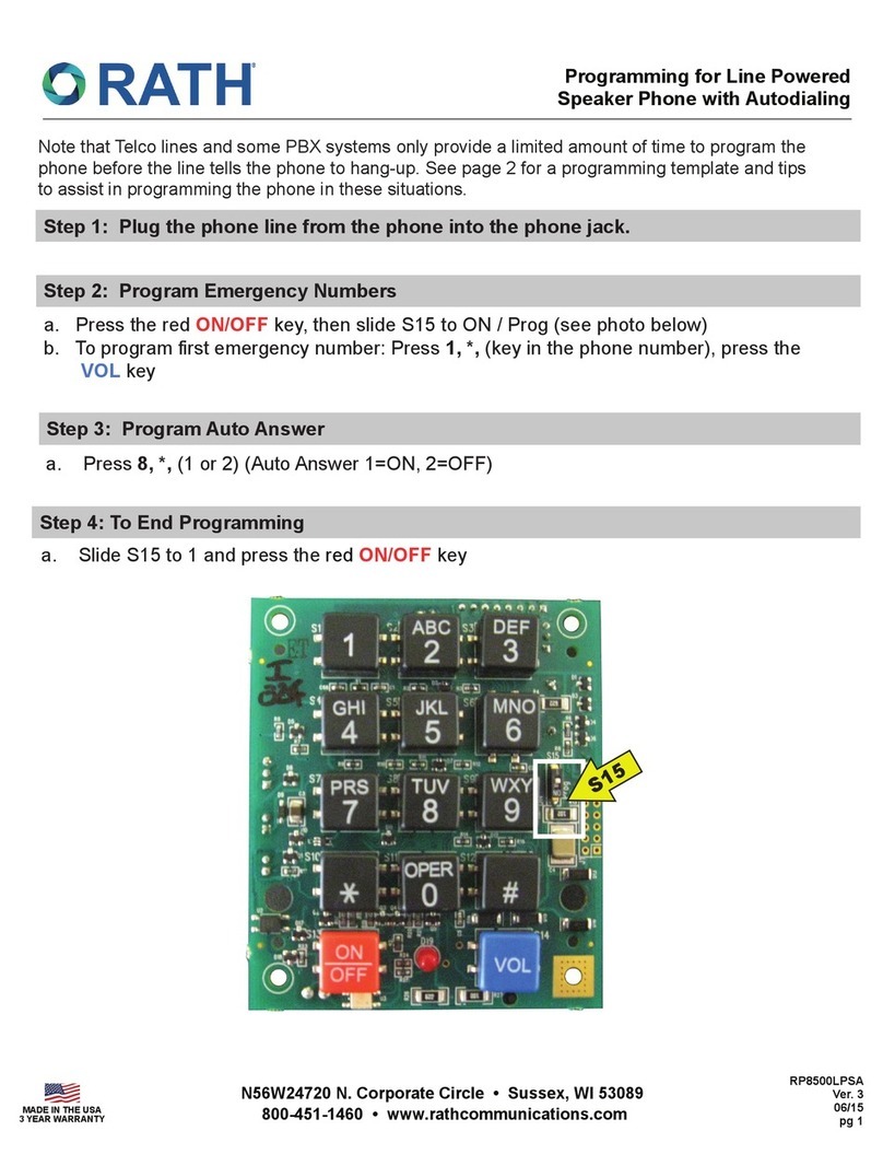 Rath RP8500LPSA Installation manual
