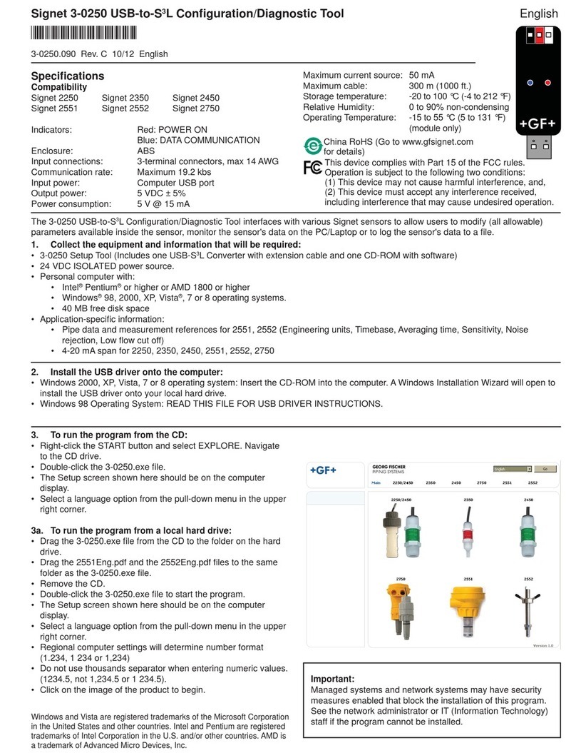 GF Signet 3-0250 manual
