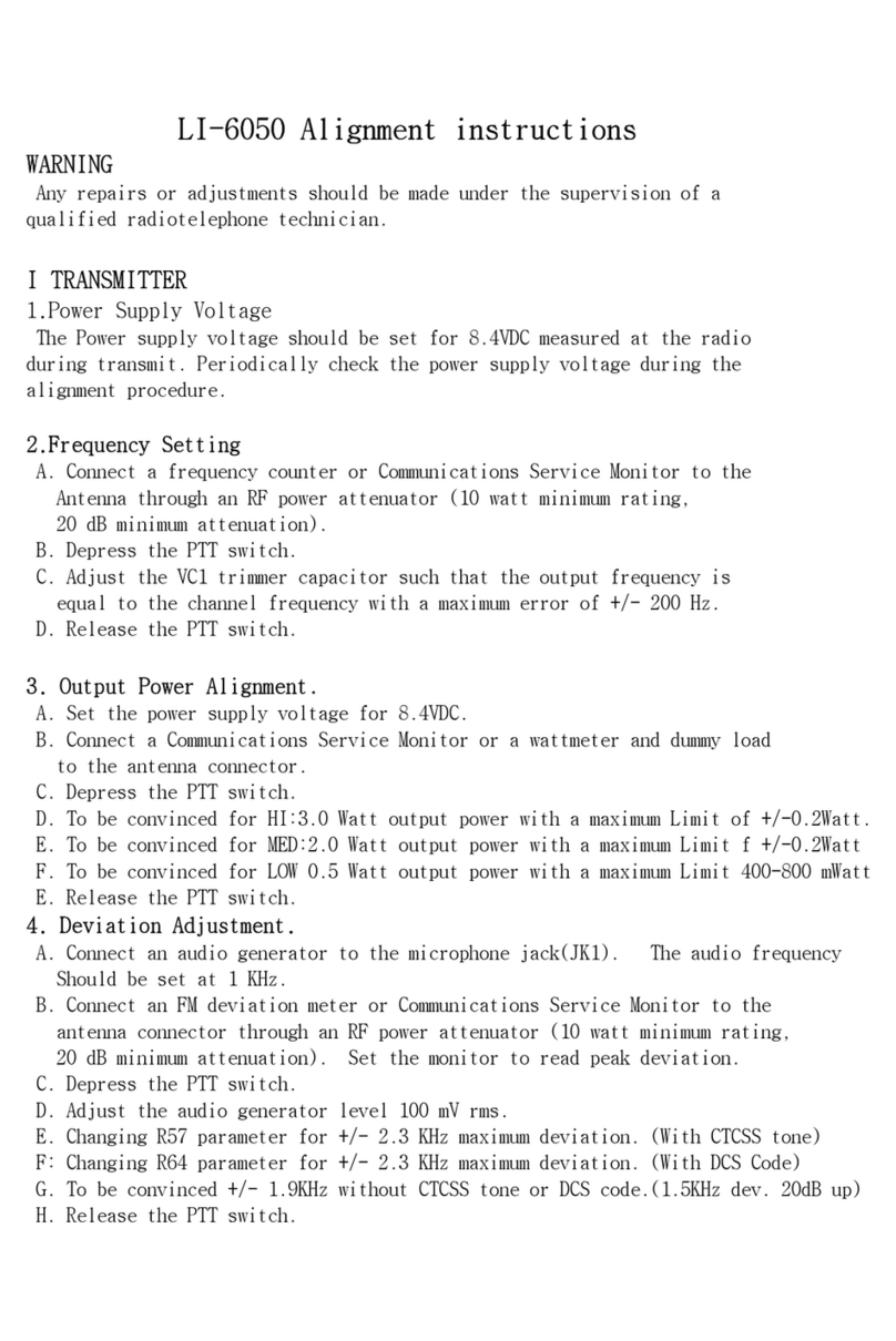 Cobra LI-6050 Alignment instructions