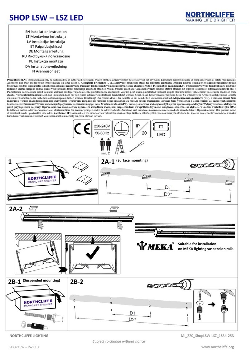 NORTHCLIFFE LSW LED Series User manual