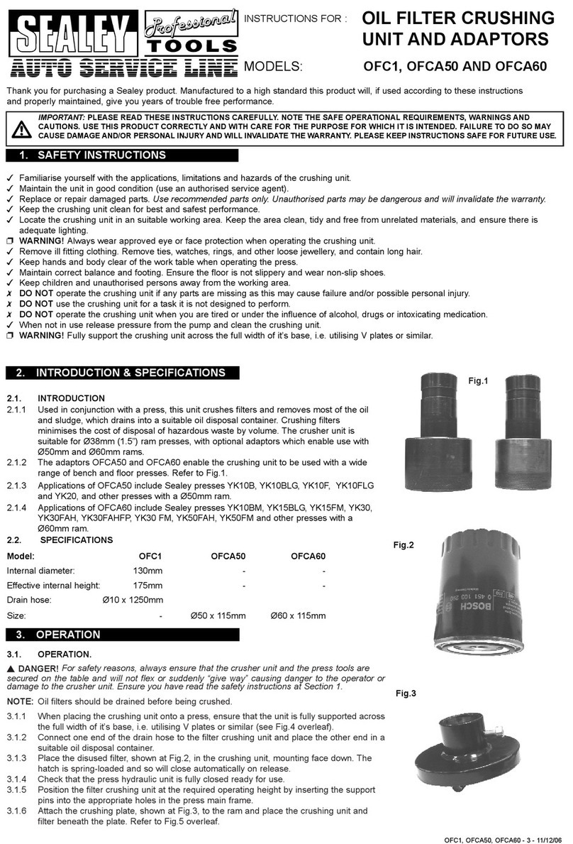 Sealey AUTO SERVICE OFC1 User manual