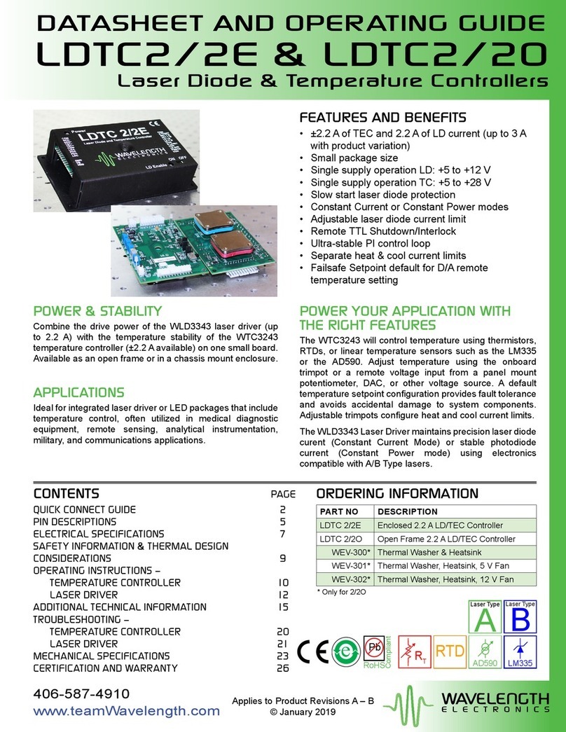 Wavelength Electronics LDTC2/2E DATASHEET AND OPERATING GUIDE Wavelength Electronics LDTC2/2E DATASHEET AND OPERATING GUIDE