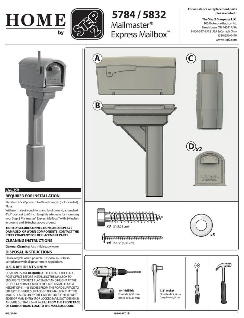 Step 2 HOME Mailmaster Express Mailbox 5784 User manual