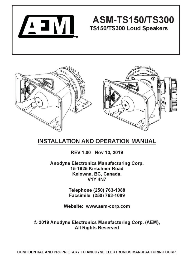 AEM ASM-TS150 Installation and operation manual