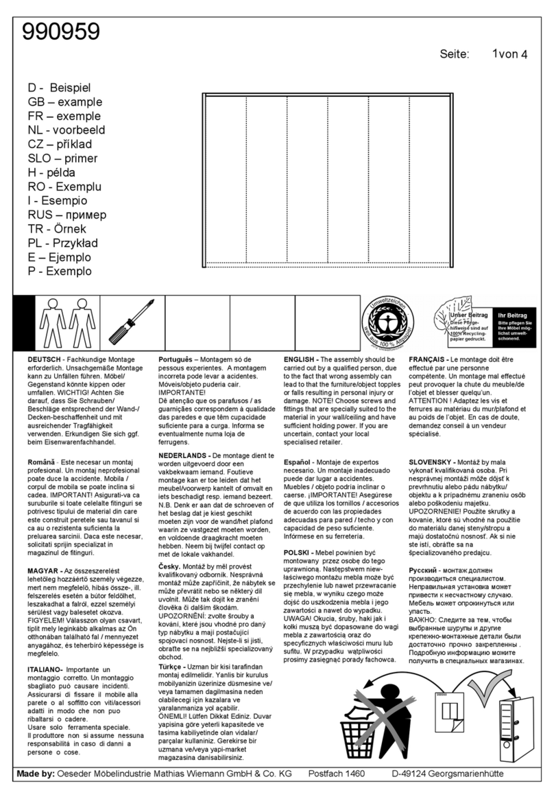 WIEMANN 990959 User manual