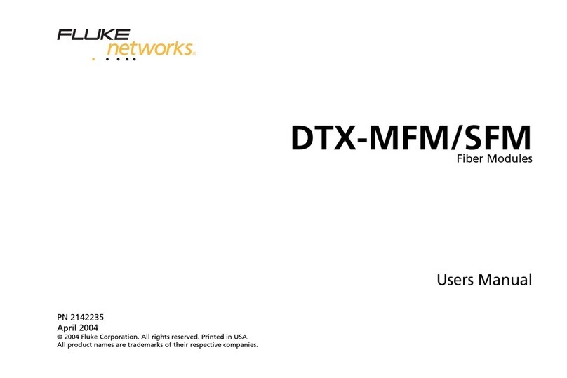 Fluke DTX-MFM user manual Fluke DTX-MFM user manual