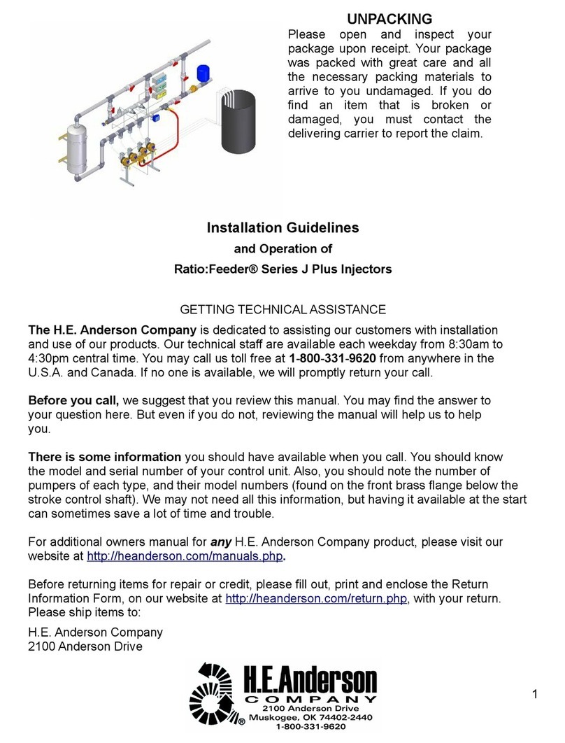 H.E. Anderson Ratio:Feeder J Plus Series Installation Guidelines and Operation
