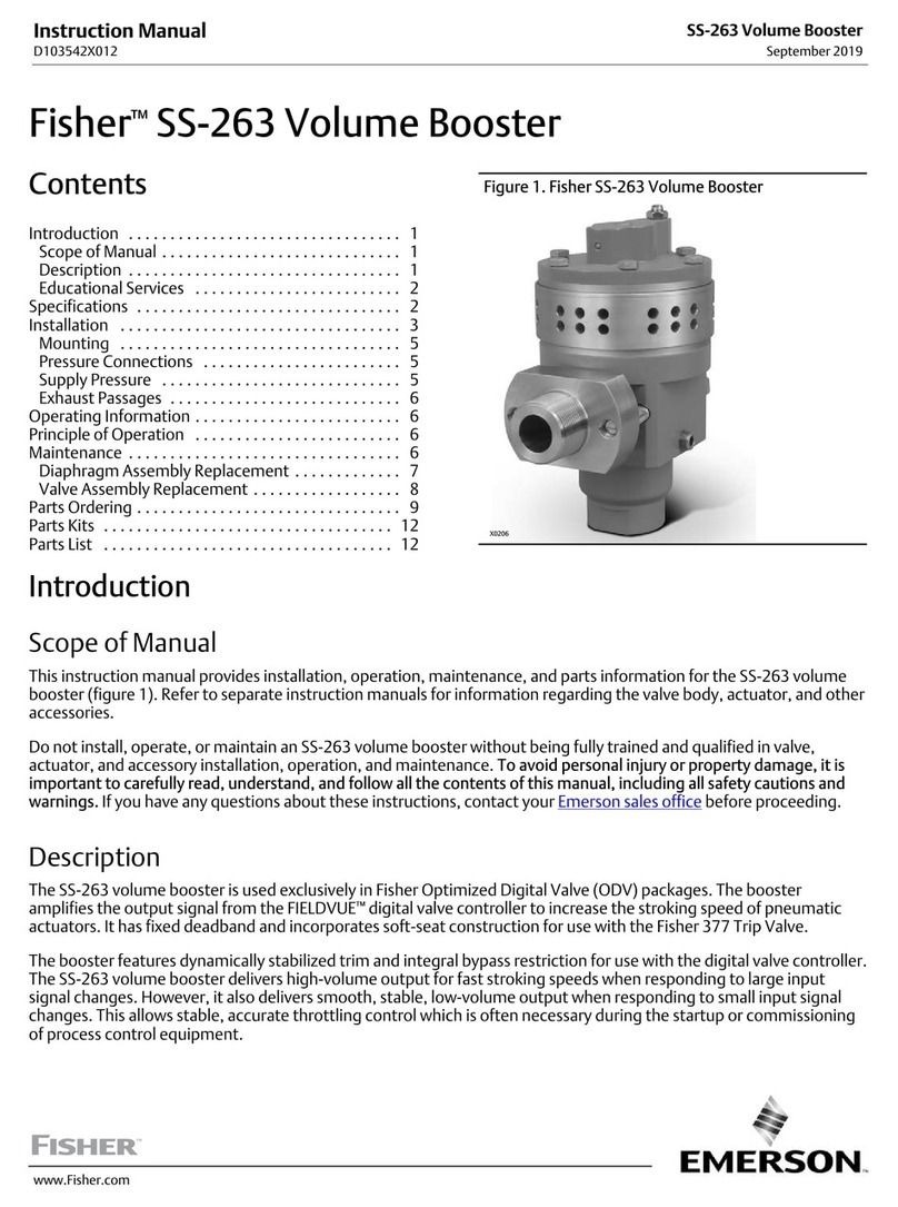 Emerson Fisher SS-263 User manual