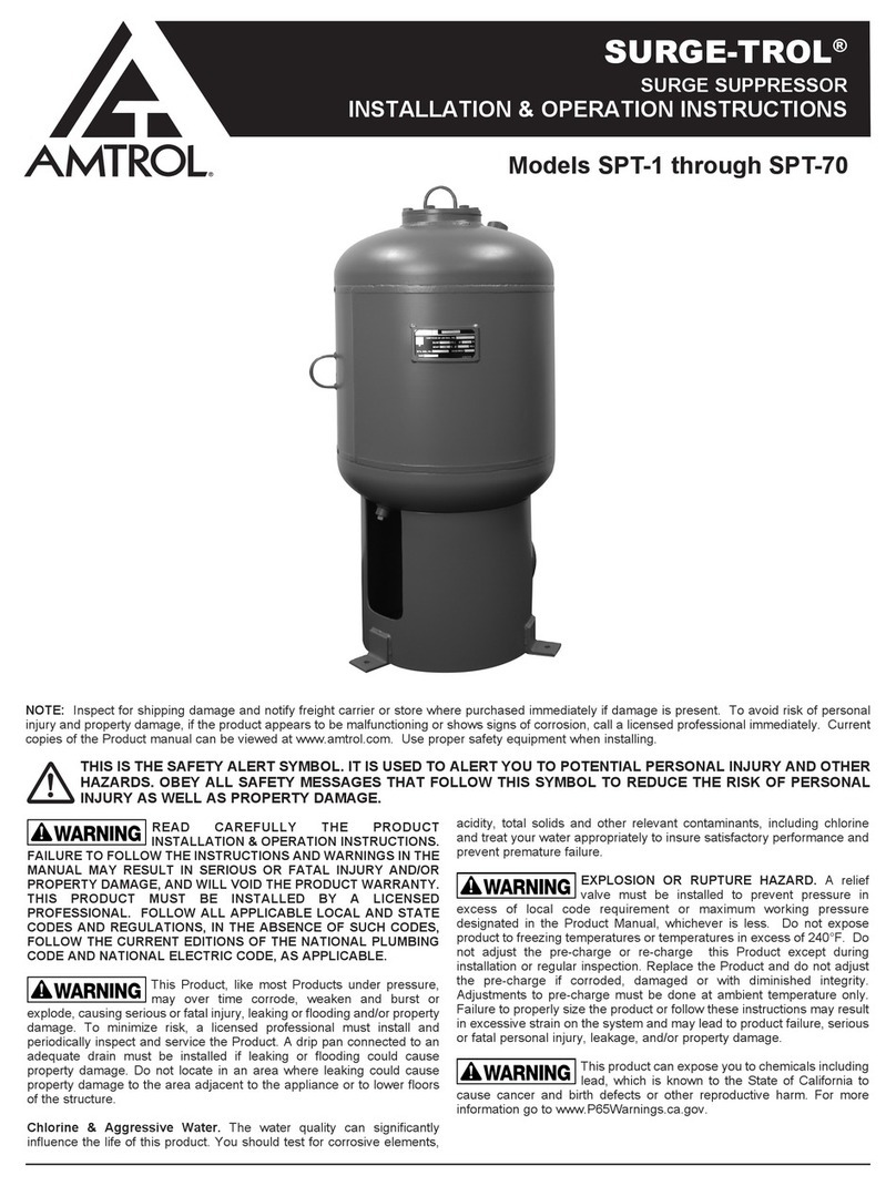 Worthington Amtrol Surge-Trol SPT-1 Installation & operation instructions Worthington Amtrol Surge-Trol SPT-1 Installation & operation instructions