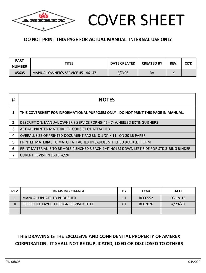 Amerex 450 Installation, operating & servicing instructions
