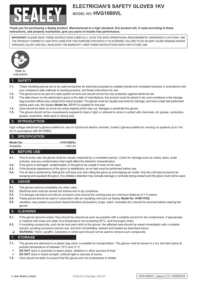 Sealey HVG1000VL User manual